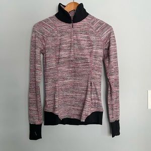 Lululemon Runderful 1/2 Zip Space Dye Camo Berry Rumble Multi Size 6